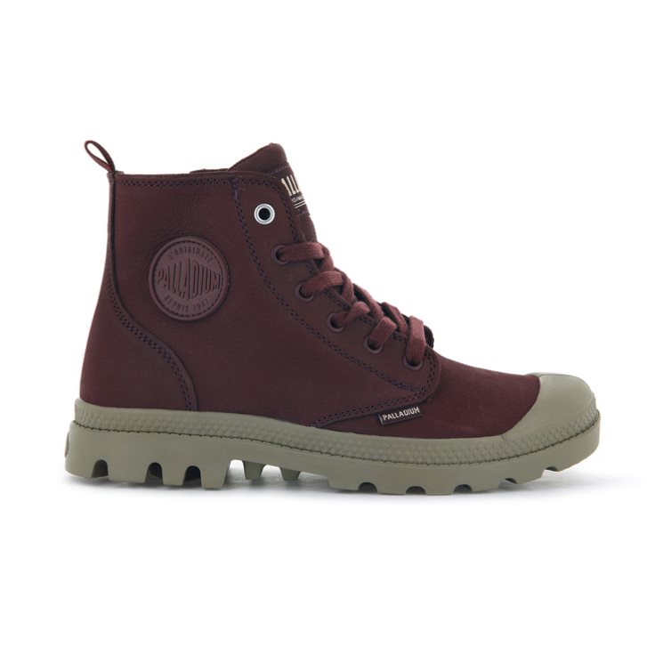 Bottes Palladium Pampa Hi Zip SL Femme Bordeaux | FR TSA197F